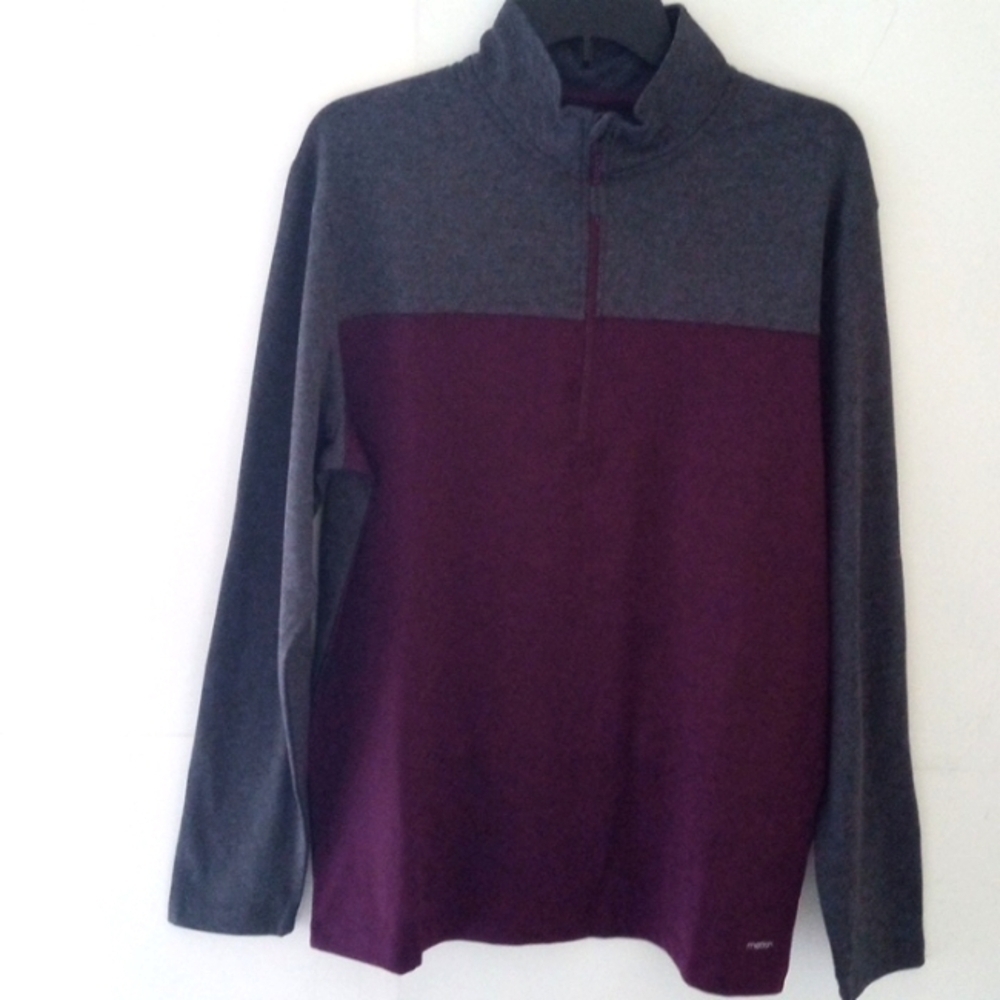 MOTION MEN'S ATHLEISURE LONG SLEEVE QUARTER ZIP PULLOVER SIZE MEDIUM NWT